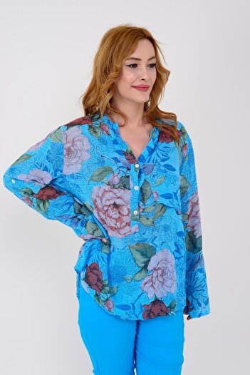 Park Moda 83931 VICTORIA - Сорочка з візерунком троянд