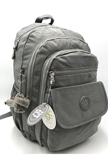 571 Collections Çanta Gray Ultra Light Multi-Pocket Waterproof Backpack (Laptop, Notebook, School, Sports, Travel)