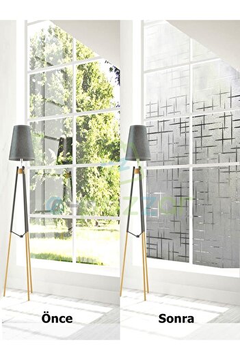 Genel Markalar 3 Mt X 60 Cm Uv Koruyucu Transparan 3D Buzlu Yıldız Desenli Cam Pencere Banyo Folyosu Statik Sticker