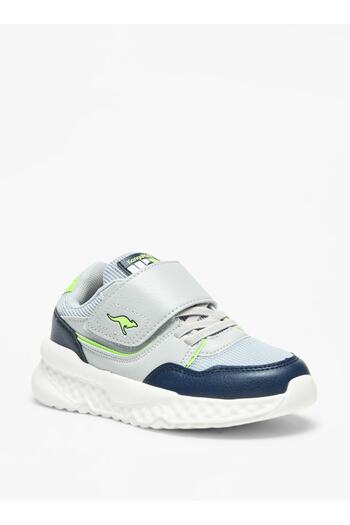 Kangaroos Boys' Colourblock Sports Shoes with Hook and Loop Closure