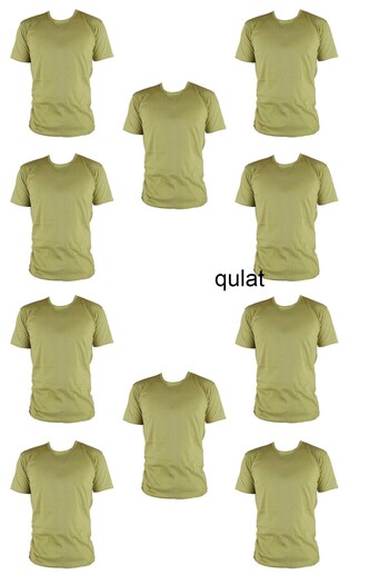 QULAT Pack of 10 - Soldier Short Sleeve Undershirt Economic for Beginner