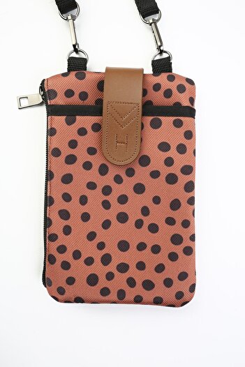 HAMUR Women's Cross Strap Wallet Shoulder Bag with Phone Compartment Leather Cover Point