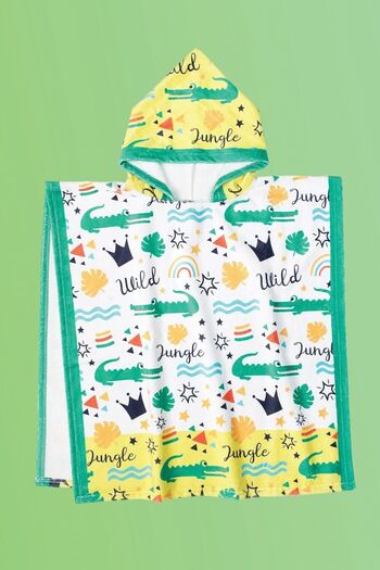 HAMUR Children's Poncho Beach Towel Jungle