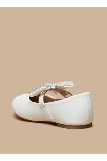 Flora Bella by Shoexpress Embellished Bow Applique Mary Jane Shoes