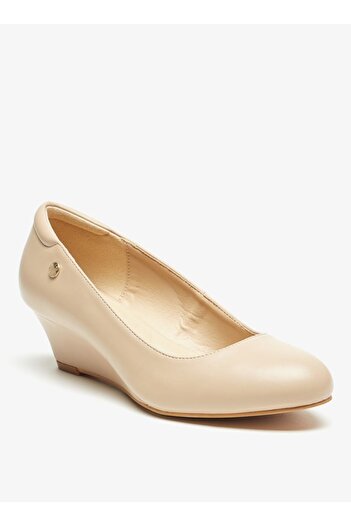 Flora Bella by Shoexpress Solid Slip-On Shoes with Wedge Heels