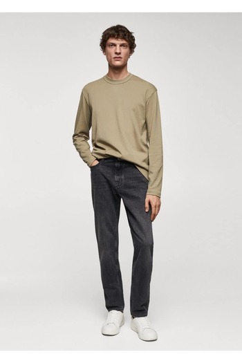 MANGO Man 100% cotton long-sleeved T-shirt