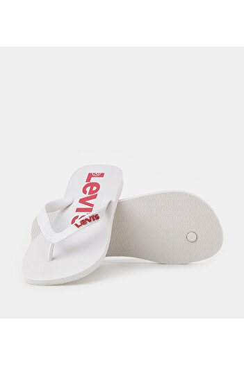 Levi's Men's Logo White Slippers