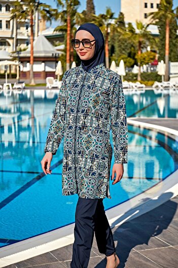 Remsa Mayo Iznik R122 - Full Covered Hijab Swimsuit Parachute Remsa