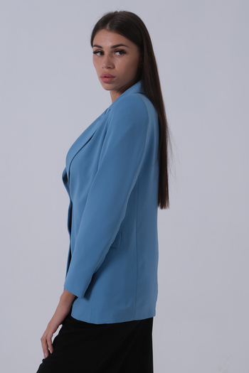 Feminist Vatkalı Astarlı Blazer Ceket Bebe Mavi 0105110