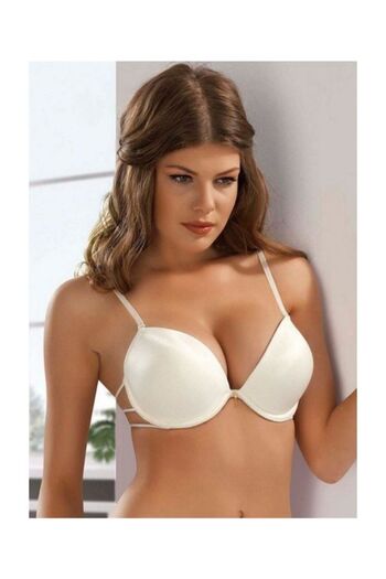 Le Jardin Lejardin Women'S Micro PuSh-up Bra - Stone DeTailed, Ribbed and Fancy Support