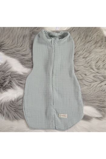 ore adella 4 Layer Muslin Baby Swaddle with Zipper