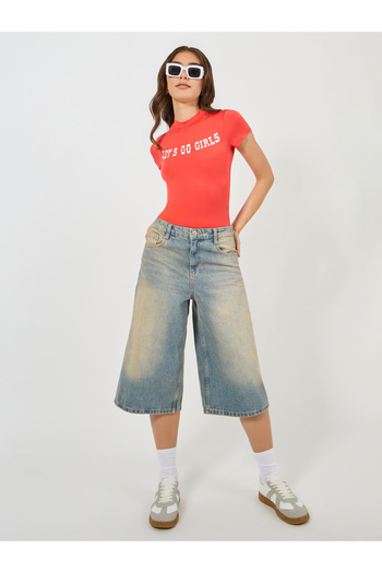 Colorful By Styli Slogan Print Short Sleeves Bodysuit