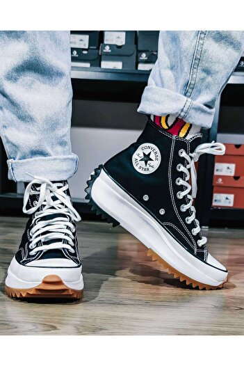 Converse Black Run Star Hike Recycled Platform Casual Sneakers