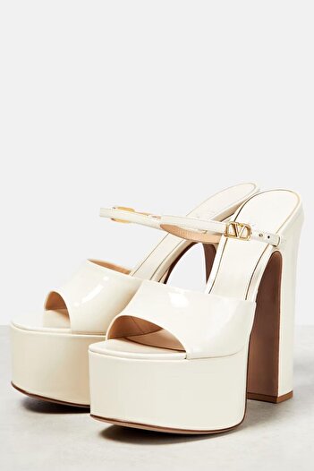 secret style JESS Platform Heel Patent Leather Slippers