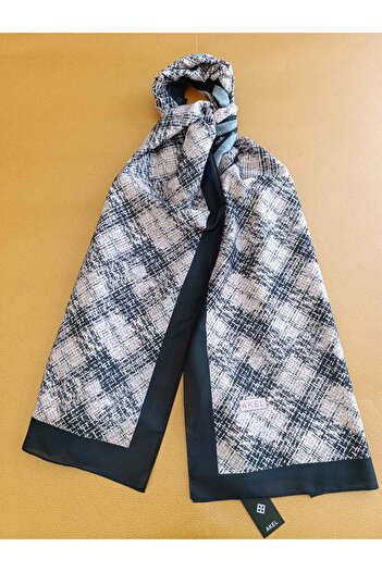 Akel 75x185 Size Square Striped Patterned Cotton Shawl