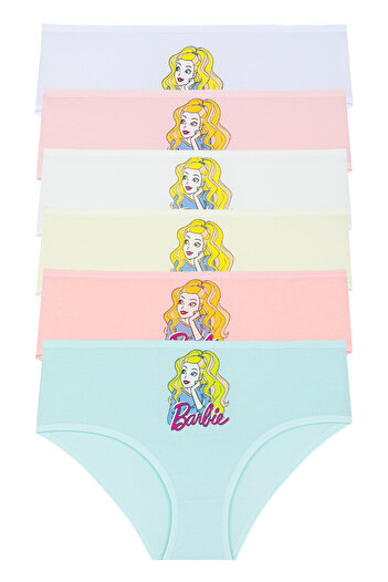 Miss Blue Moon Girl's Colorful Printed Panties 6 Pieces 6115