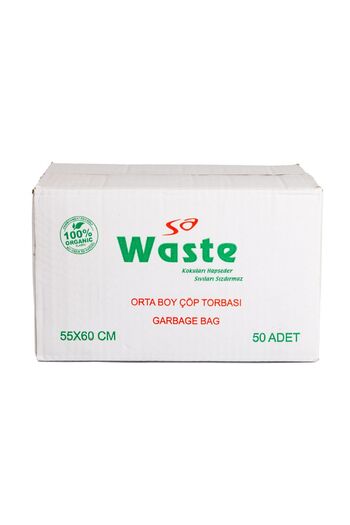 SA WASTE Orta Boy Çöp Poşeti 55*60 CM 50'li KOLİ 750 ADET