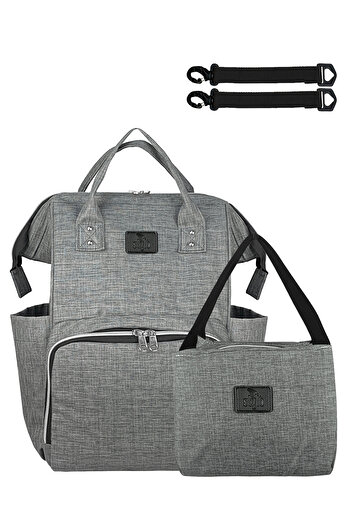 Stylo Star Mother Baby Care Backpack Thermos Bag - Gray