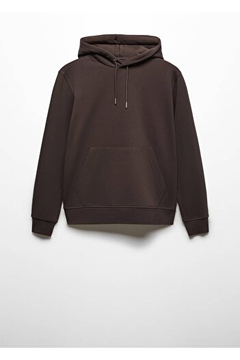 MANGO Man Kapüşonlu Pamuklu Kanguru Sweatshirt