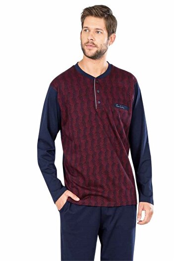 Pierre Cardin Pijama Long Sleeve Dowry Jacquard Winter Pajama Set 5465