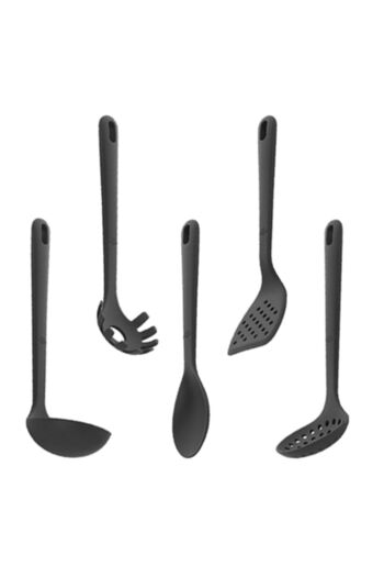BALLARİNİ Ballari Black Silicone 5 Piece Serving Set