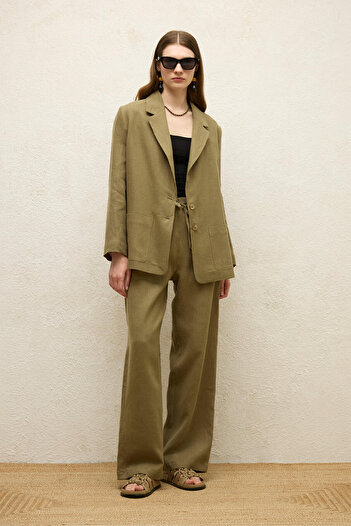 Manuka Comfortable Linen Trousers - Pocketed