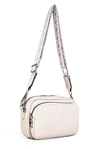HNB Bag Women's Cross Strap Shoulder Bag Madame Vera Mv025 Beige
