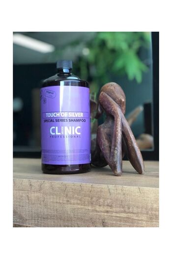 CLINIC PYROO Silver Shampoo – Purple Toning for Blonde and White Hair, Special Series, 1000 ml
