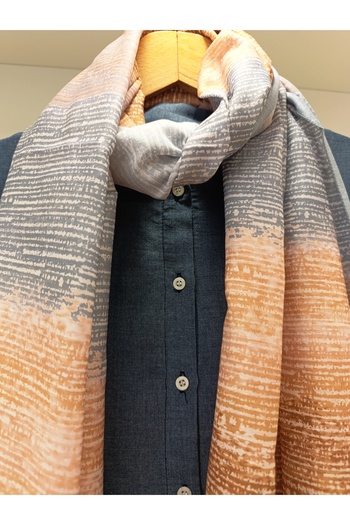 Akel Pastel Tone Patterned Cotton Shawl - Size 75x185