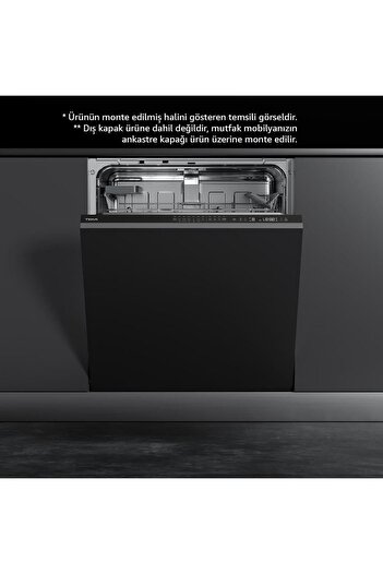Teka Dfı 46700 Ankastre Bulaşık Makinesi, Tam Entegre, 7 Programlı, 14 Kişilik