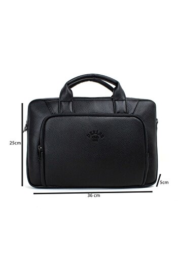 deri,se club Τσάντα φορητού υπολογιστή Unisex Black Color File, φορητός υπολογιστής 14 ιντσών και χαρτοφύλακας