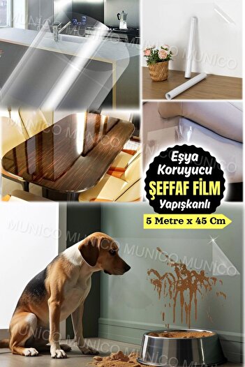 Munico 5 Metre Su Geçirmez Kendinden Statik Mobilya Filmi Sıçrama Koruması Kitap Koruma Çıkartması Banyo