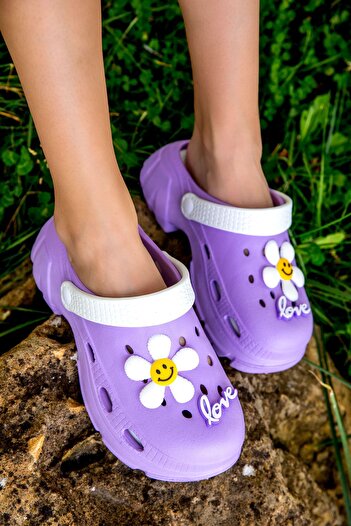 SOHO Lilac-White Women's Slippers - 19345 Model