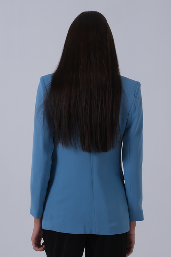 Feminist Vatkalı Astarlı Blazer Ceket Bebe Mavi 0105110