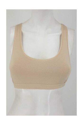 İmer Çamaşır Women's Skin Color Modal Padless Sports Bustier Bra