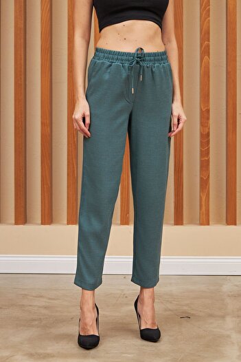 Orfeo Negro PANTALONI DEMEI DIN TESSUTA ELASTICA IN TALIE