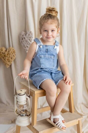 Oliven The Kid Slopet scurt din denim cu picior mohair