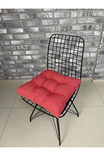 lazilla Decorative Fluffy Chair Cushion Special Button Stitched Lace Up 40x40cm