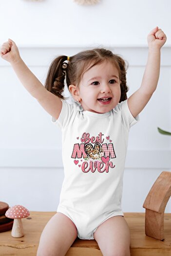 Lilabio Mother's Day 100% Cotton Short Sleeve Baby Bodysuit