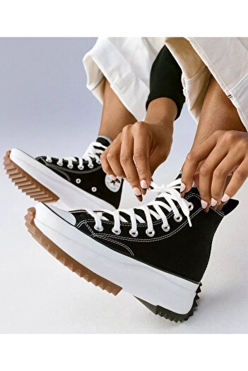 Converse Black Run Star Hike Recycled Platform Casual Sneakers