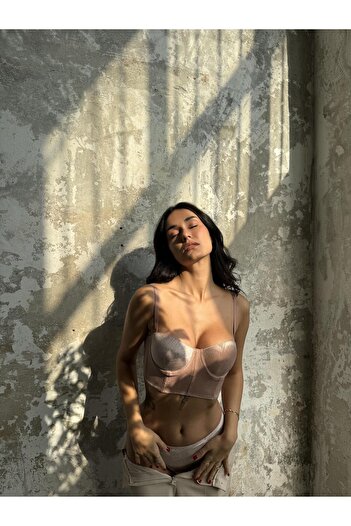 Cansoy Eros Velvet Powder - Bustier Set