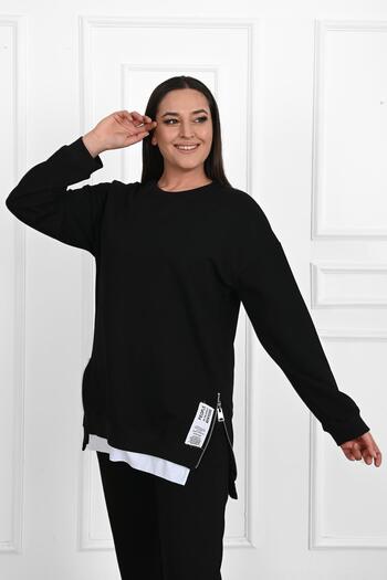 Koza Butik Комплект анцуг с цип голям размер - 3613-23