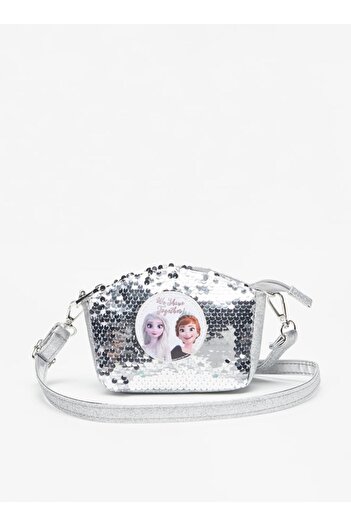 Disney Frozen Applique Crossbody Bag with Detachable Strap and Zip Closure