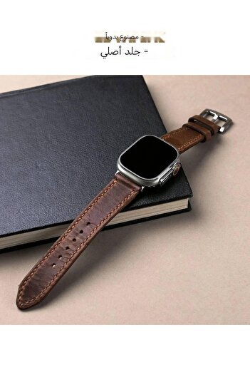 CONOCER Handmade French Model Leather Band Strap Compatible with Apple Watch 42-44-45-49mm