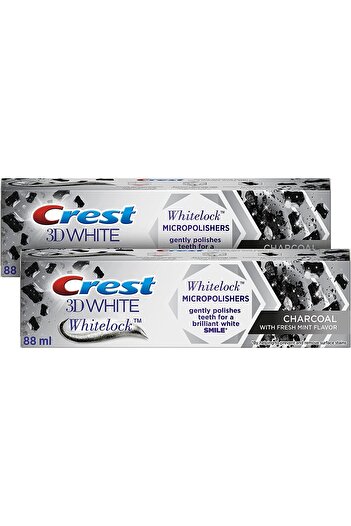 CREST 3D White Whitelock Micropolishers Toothpaste with Charcoal Peppermint Flavor 88ml? DuaLPack