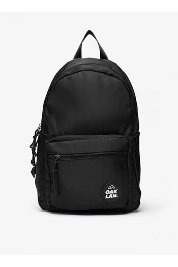 Oaklan by Shoexpress Logo Applique Backpack with Adjustable Straps - 36x30x15 cm