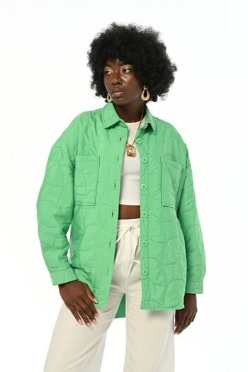 Orfeo Negro Oversize Green Quilted Shirt