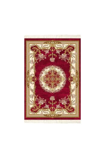 In House Soft Velvet Turkish Rectangular Door & Bath Mat -Red - 60x40 cm