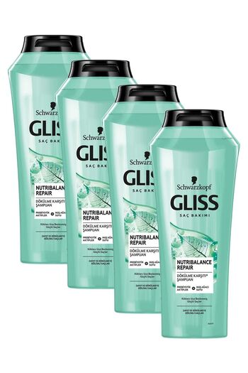 Gliss Nutribalance Repair Saç Dökülmesine Karşı Şampuan 500 ml X 4 Adet