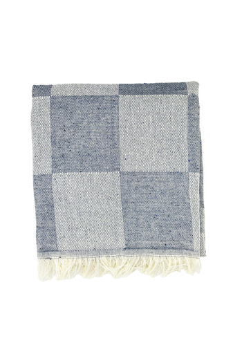 INTER Z Set of 2 Checkerboard Patterned - 70x155 Cm Beach Towels and Loincloth